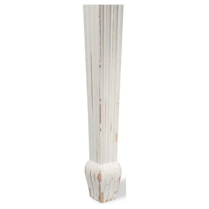 Jude Bungalow Pine White Rectangular Side Table - LOOMLAN - Sarreid - Side Tables