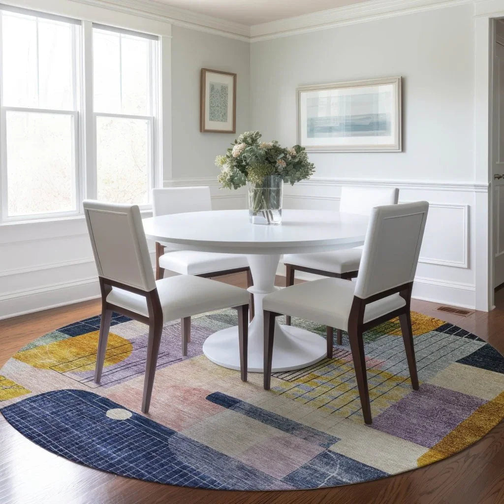 Jude Purple Washable Indoor-Outdoor Rug-Outdoor Rugs-LOOMLAN Rugs-LOOMLAN