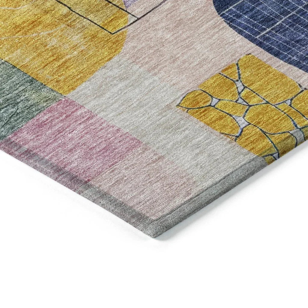 Jude Purple Washable Indoor-Outdoor Rug-Outdoor Rugs-LOOMLAN Rugs-LOOMLAN