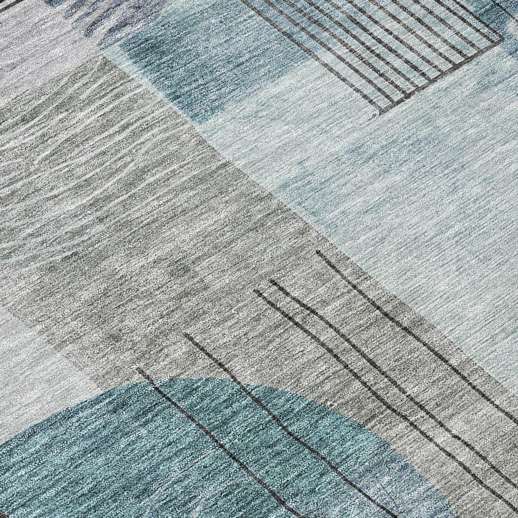 Jude Teal Washable Indoor-Outdoor Rug-Outdoor Rugs-LOOMLAN Rugs-LOOMLAN