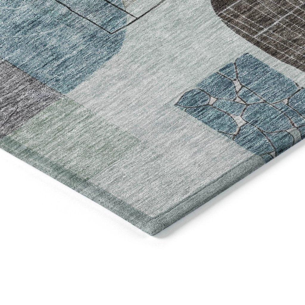 Jude Teal Washable Indoor-Outdoor Rug-Outdoor Rugs-LOOMLAN Rugs-LOOMLAN