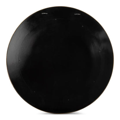 Judith Leather Warpped Round Wall Mirror - LOOMLAN - Sarreid - Wall Mirrors