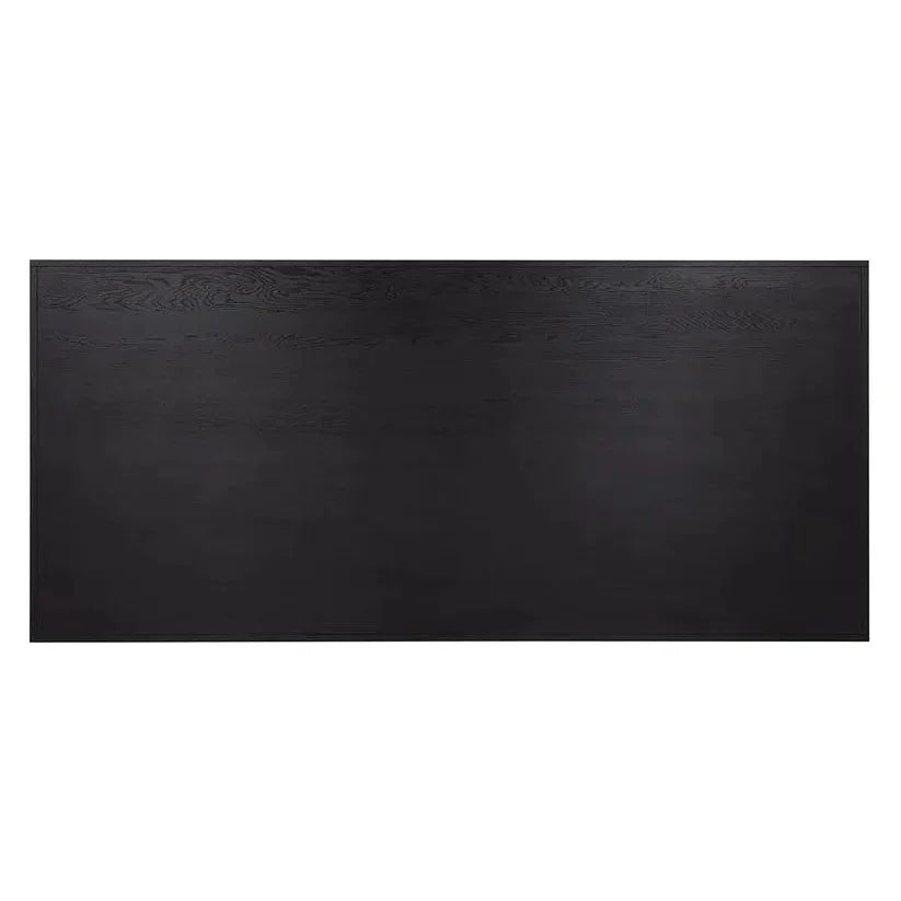 Judson Dining Table Black Wood Brass-Dining Tables-SUNPAN-LOOMLAN