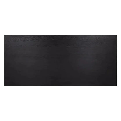Judson Dining Table Black Wood Brass-Dining Tables-SUNPAN-LOOMLAN
