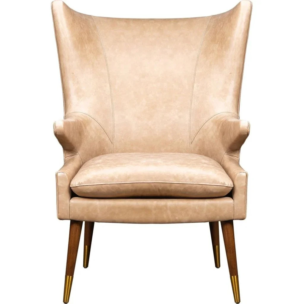 Judy Leather In Collins Celadon Chair - LOOMLAN - Olivia + Quinn - Club Chairs