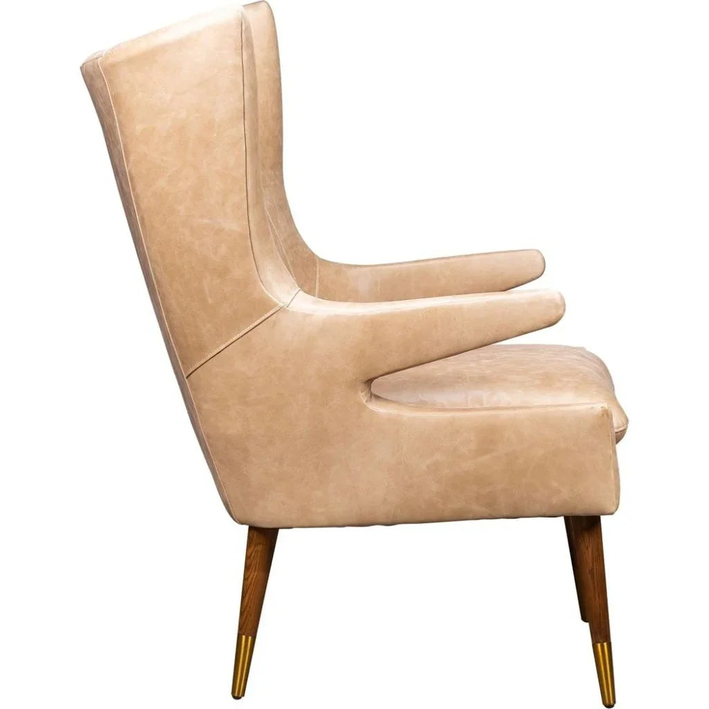 Judy Leather In Collins Celadon Chair - LOOMLAN - Olivia + Quinn - Club Chairs