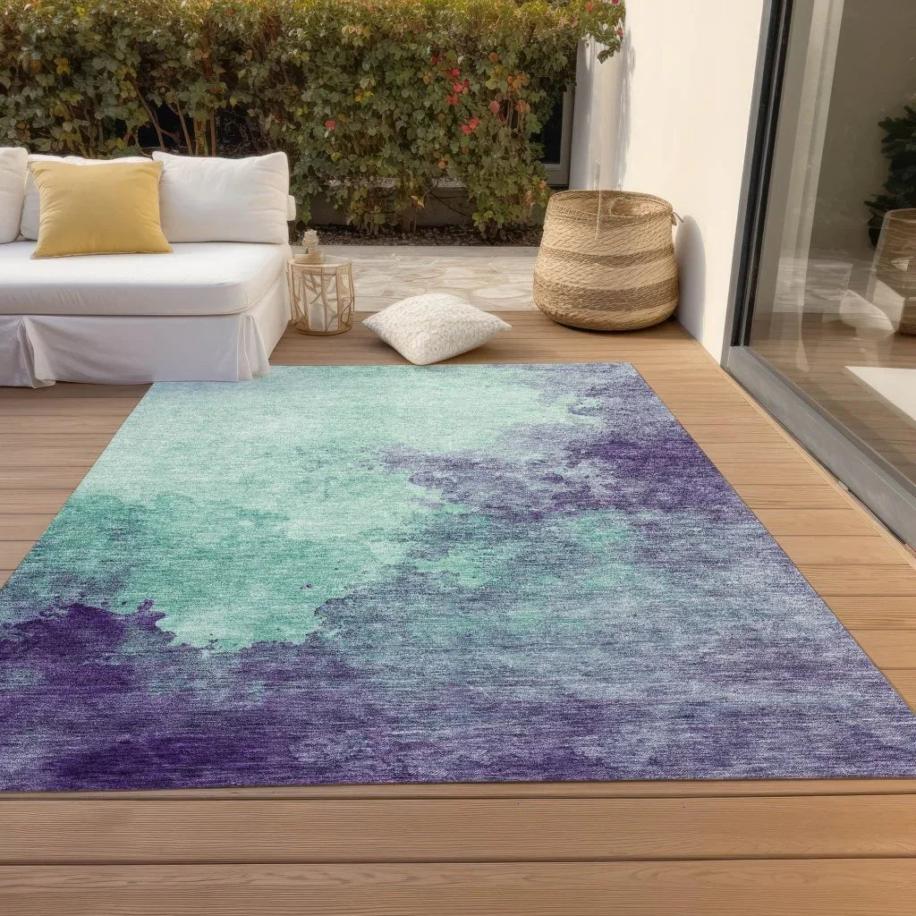 Julian Blue Washable Indoor - Outdoor Rug - LOOMLAN - LOOMLAN Rugs - Outdoor Rugs