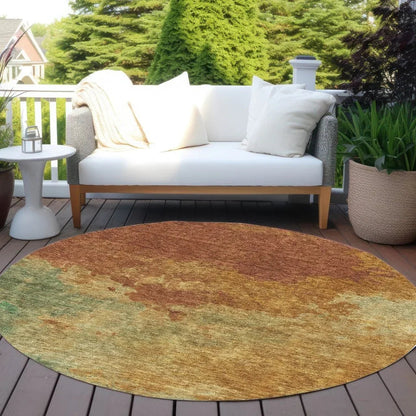 Julian Orange Washable Indoor - Outdoor Rug - LOOMLAN - LOOMLAN Rugs - Outdoor Rugs