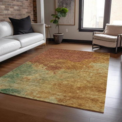 Julian Orange Washable Indoor - Outdoor Rug - LOOMLAN - LOOMLAN Rugs - Outdoor Rugs