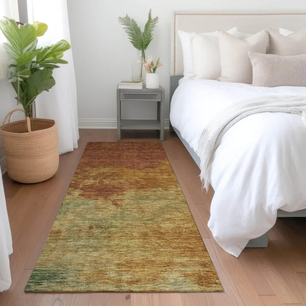 Julian Orange Washable Indoor - Outdoor Rug - LOOMLAN - LOOMLAN Rugs - Outdoor Rugs