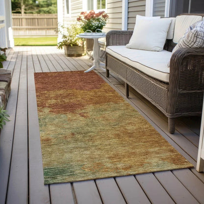 Julian Orange Washable Indoor - Outdoor Rug - LOOMLAN - LOOMLAN Rugs - Outdoor Rugs
