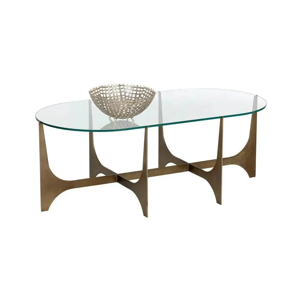 Juliane Coffee Table With Glass Top Base - LOOMLAN - SUNPAN - Coffee Tables