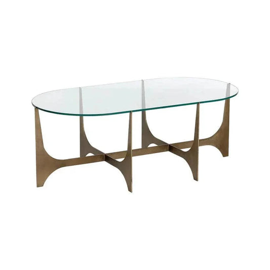 Juliane Coffee Table With Glass Top Base - LOOMLAN - SUNPAN - Coffee Tables