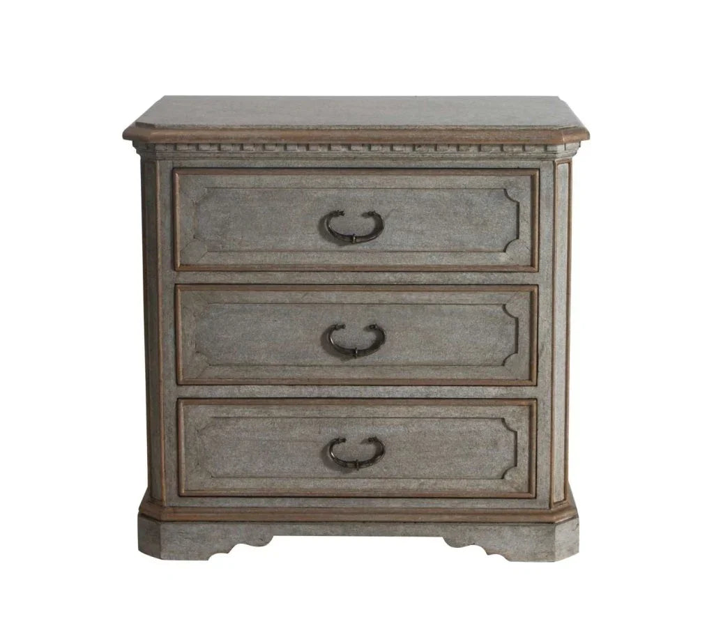 Julien Three Drawer Wood Nightstand - LOOMLAN - Peninsula Home - Nightstands