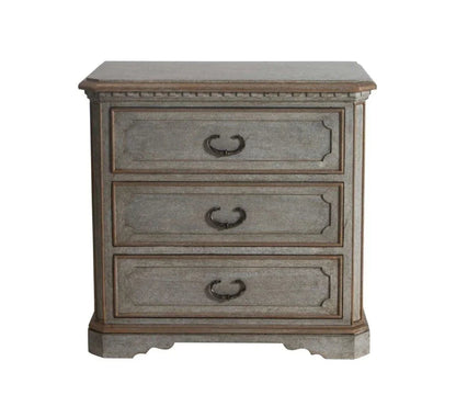 Julien Three Drawer Wood Nightstand - LOOMLAN - Peninsula Home - Nightstands