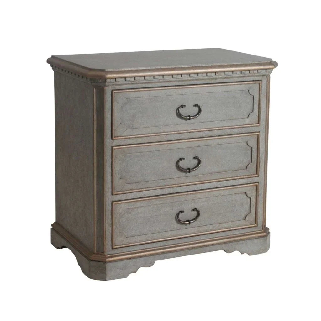 Julien Three Drawer Wood Nightstand - LOOMLAN - Peninsula Home - Nightstands