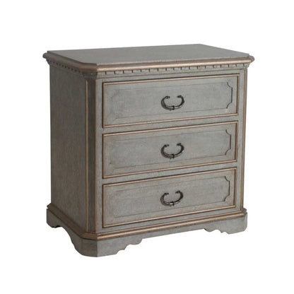 Julien Three Drawer Wood Nightstand - LOOMLAN - Peninsula Home - Nightstands