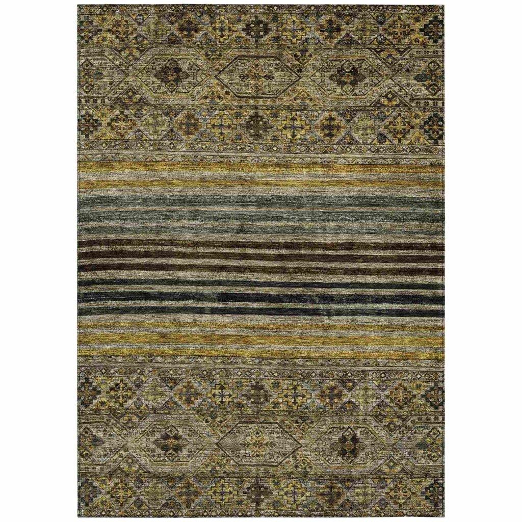 Julissara Gray Washable Indoor - Outdoor Rug - LOOMLAN - LOOMLAN Rugs - Outdoor Rugs