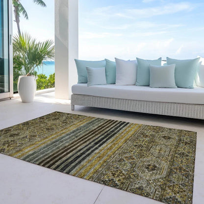 Julissara Gray Washable Indoor - Outdoor Rug - LOOMLAN - LOOMLAN Rugs - Outdoor Rugs