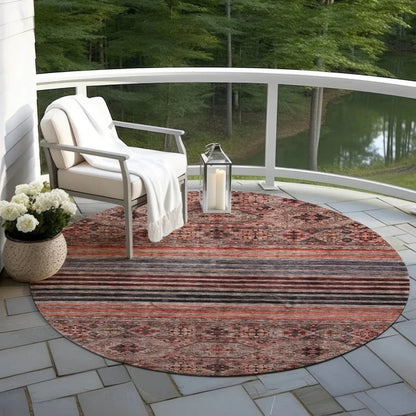 Julissara Orange Washable Indoor - Outdoor Rug - LOOMLAN - LOOMLAN Rugs - Outdoor Rugs