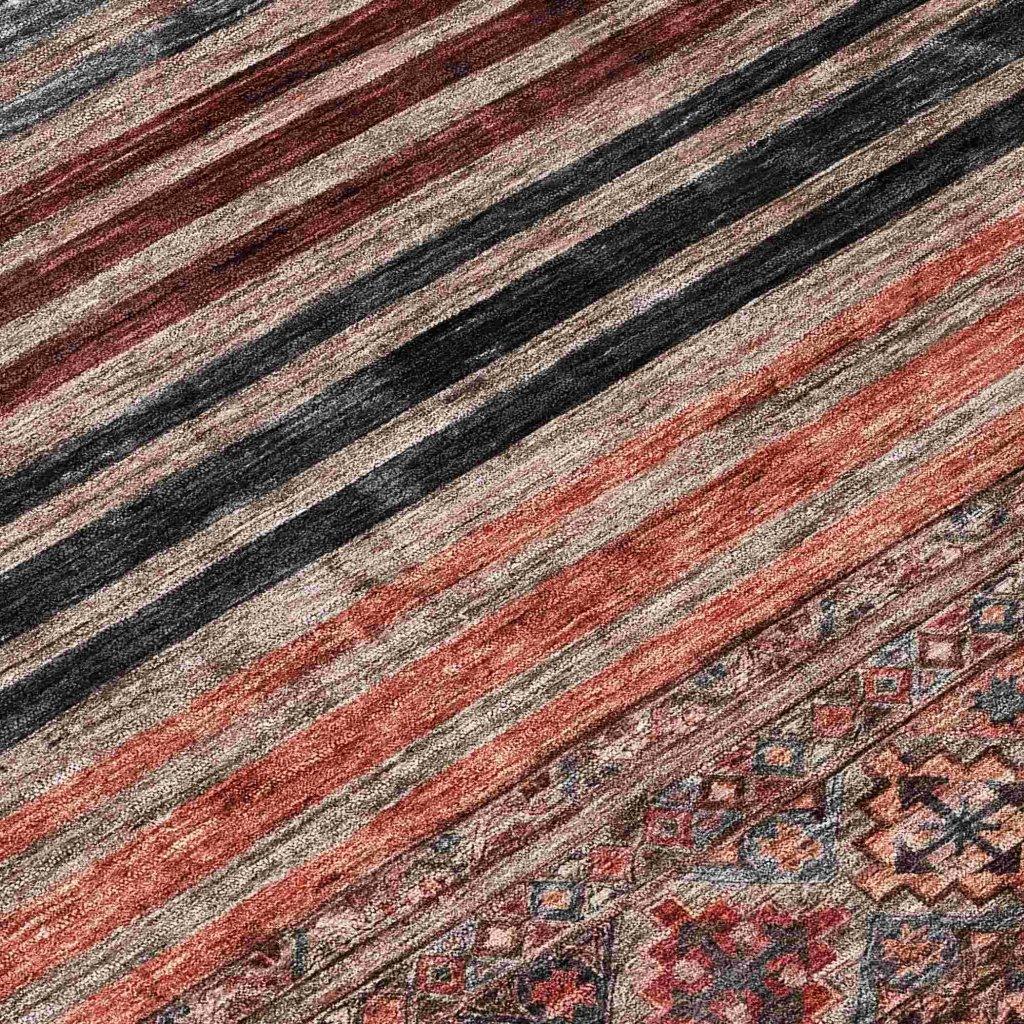 Julissara Orange Washable Indoor - Outdoor Rug - LOOMLAN - LOOMLAN Rugs - Outdoor Rugs