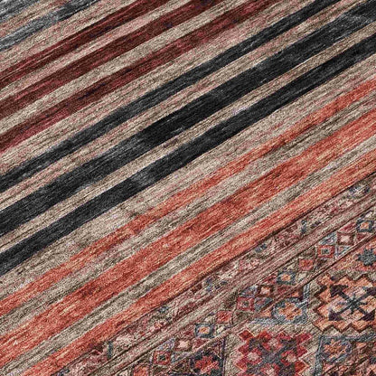 Julissara Orange Washable Indoor - Outdoor Rug - LOOMLAN - LOOMLAN Rugs - Outdoor Rugs