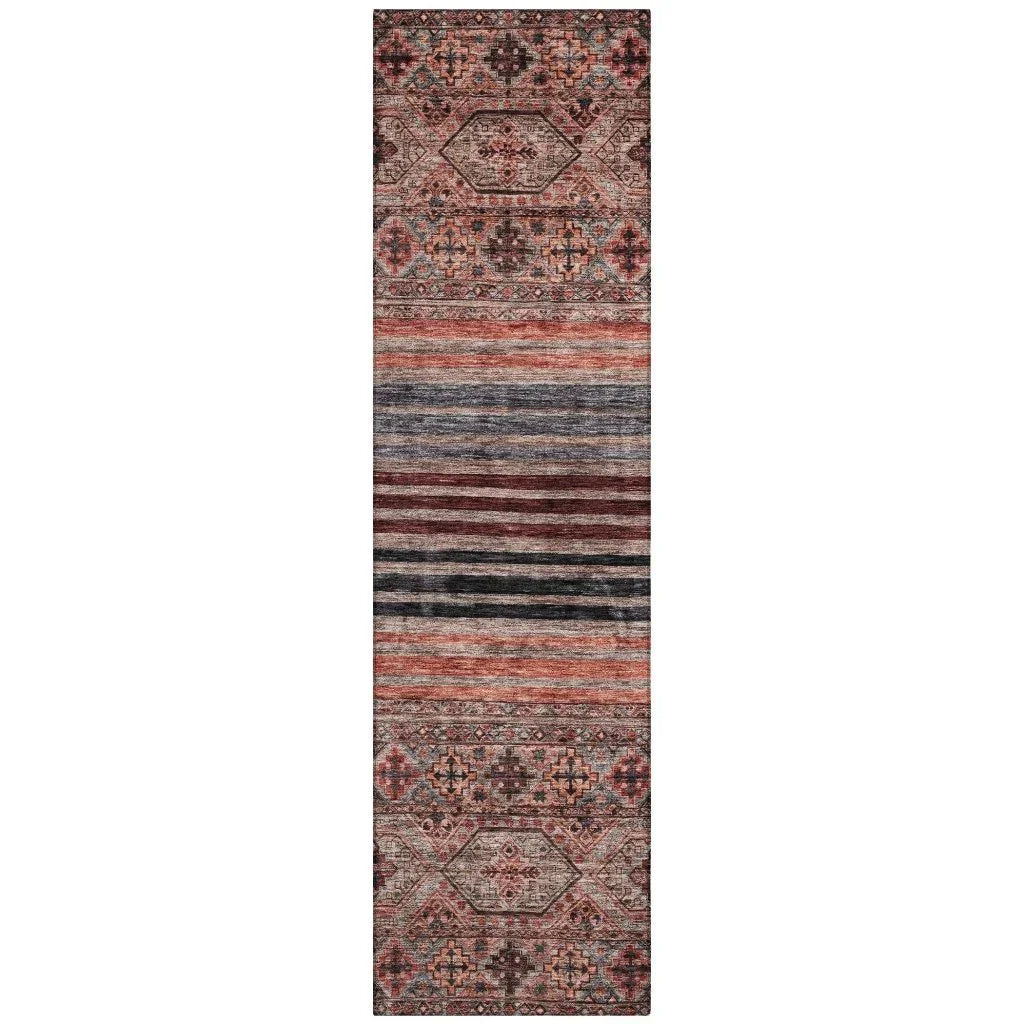 Julissara Orange Washable Indoor - Outdoor Rug - LOOMLAN - LOOMLAN Rugs - Outdoor Rugs