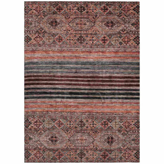 Julissara Orange Washable Indoor - Outdoor Rug - LOOMLAN - LOOMLAN Rugs - Outdoor Rugs