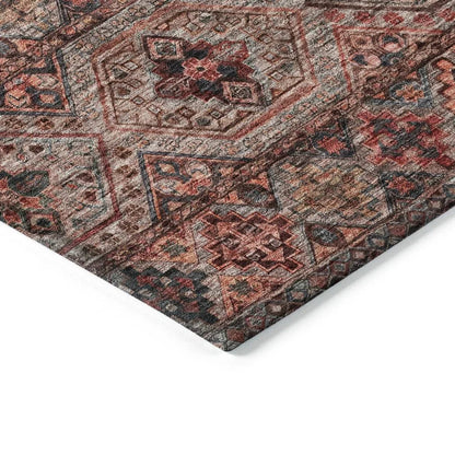 Julissara Orange Washable Indoor - Outdoor Rug - LOOMLAN - LOOMLAN Rugs - Outdoor Rugs