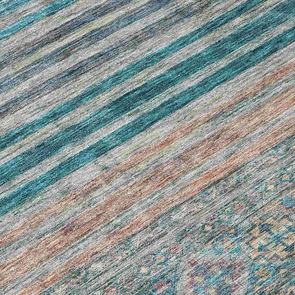 Julissara Teal Washable Indoor - Outdoor Rug - LOOMLAN - LOOMLAN Rugs - Outdoor Rugs