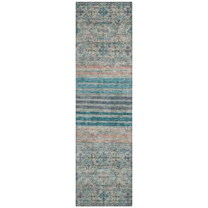 Julissara Teal Washable Indoor - Outdoor Rug - LOOMLAN - LOOMLAN Rugs - Outdoor Rugs