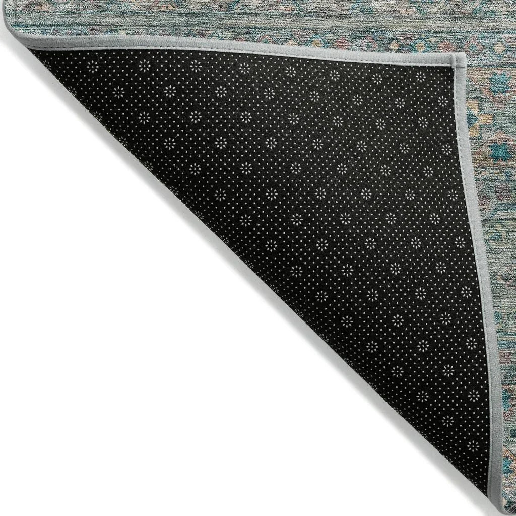 Julissara Teal Washable Indoor - Outdoor Rug - LOOMLAN - LOOMLAN Rugs - Outdoor Rugs