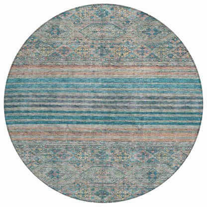 Julissara Teal Washable Indoor - Outdoor Rug - LOOMLAN - LOOMLAN Rugs - Outdoor Rugs
