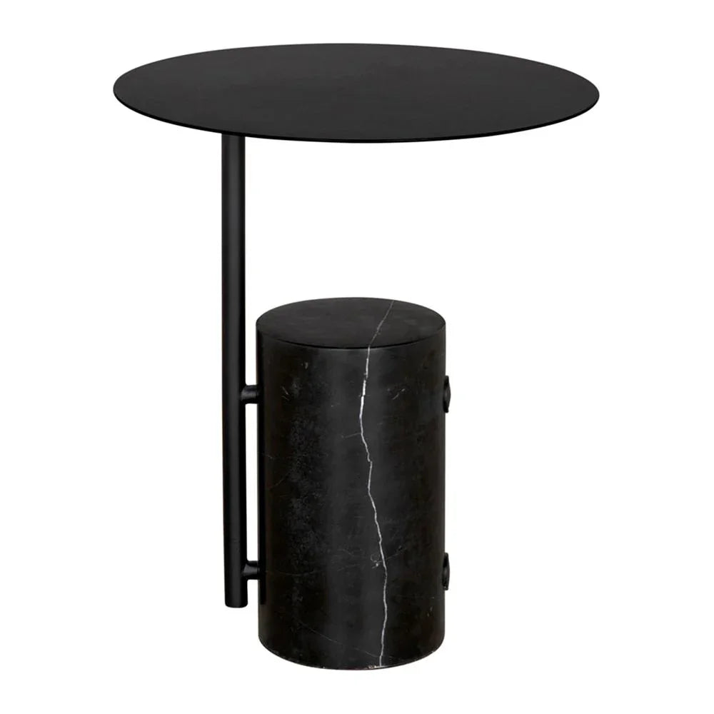 Juma Steel Black Side Table - LOOMLAN - Noir - Side Tables