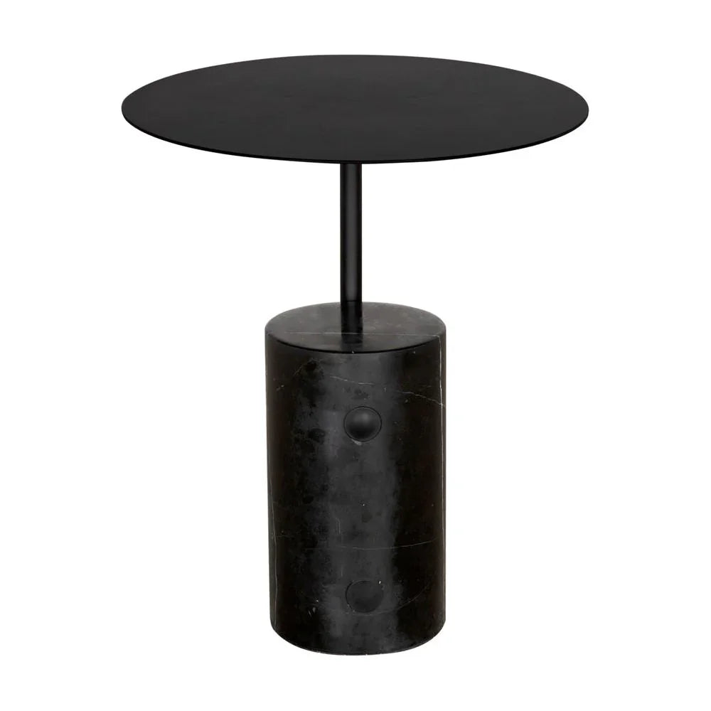 Juma Steel Black Side Table - LOOMLAN - Noir - Side Tables