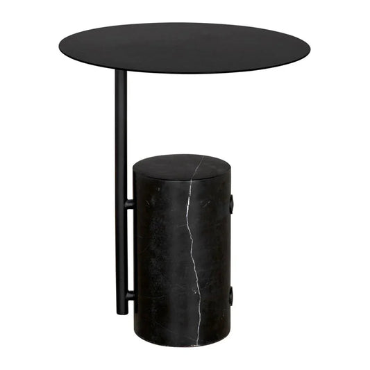 Juma Steel Black Side Table - LOOMLAN - Noir - Side Tables