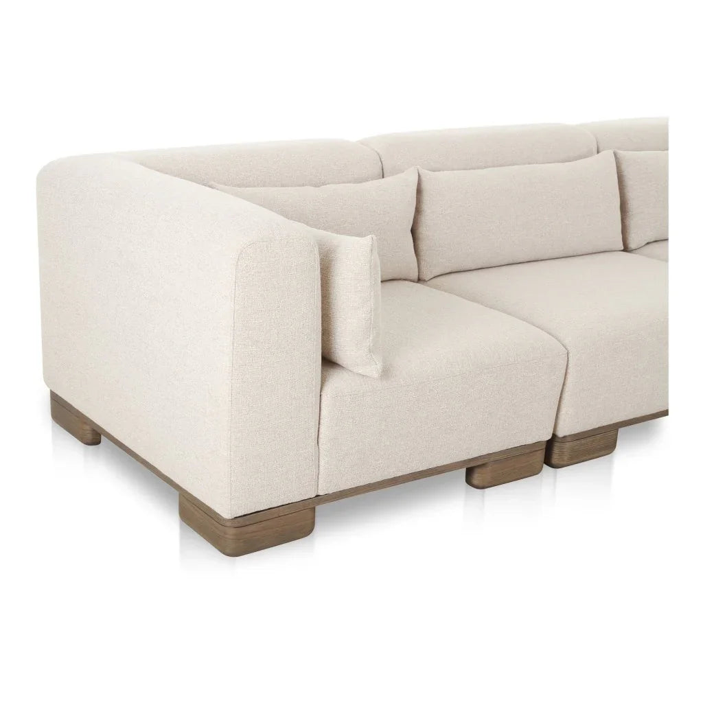 June Beige Classic L - Shaped Modular Sectional - LOOMLAN - Moe's Home - Sectionals