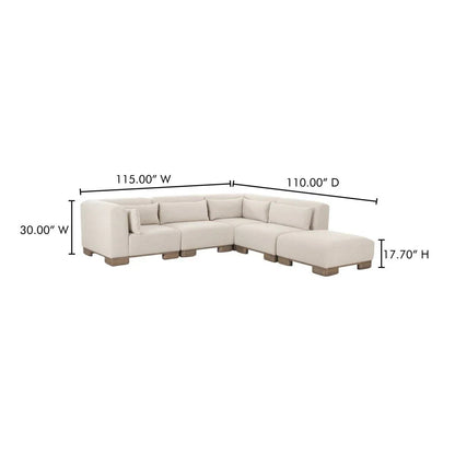 June Dream Oatmeal Modular Sectional - LOOMLAN - Moe's Home - Sectionals