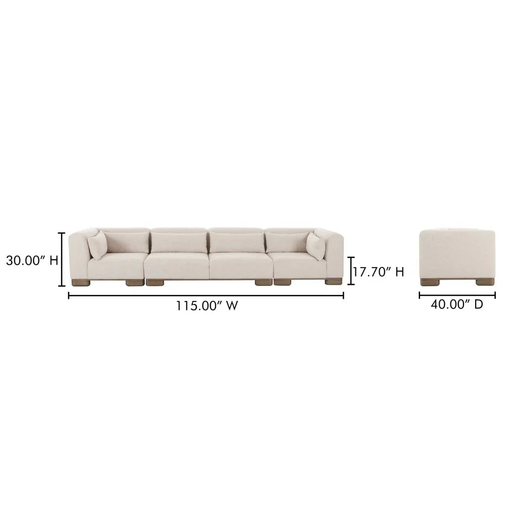 June Oatmeal Comfort Design Modular Sofa-Modular Sofas-Moe's Home-LOOMLAN