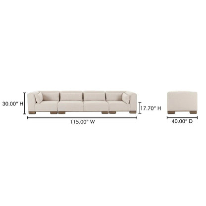June Oatmeal Comfort Design Modular Sofa-Modular Sofas-Moe's Home-LOOMLAN