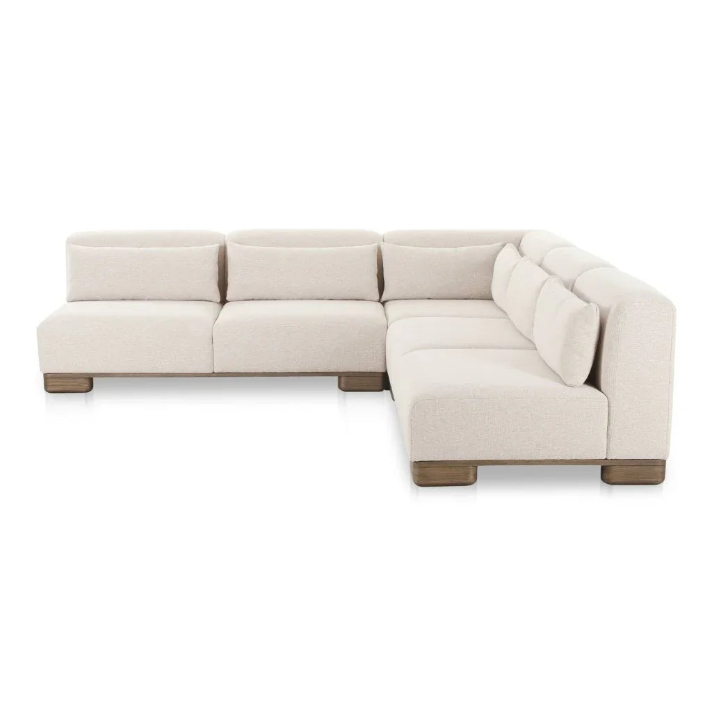 June Oatmeal Corner Modular Sectional - LOOMLAN - Moe's Home - Sectionals