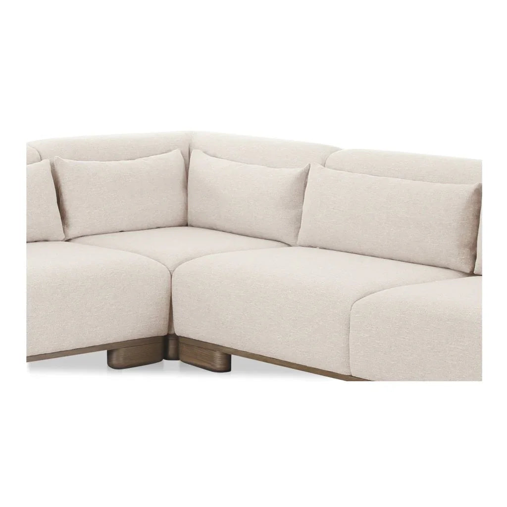 June Oatmeal Corner Modular Sectional - LOOMLAN - Moe's Home - Sectionals