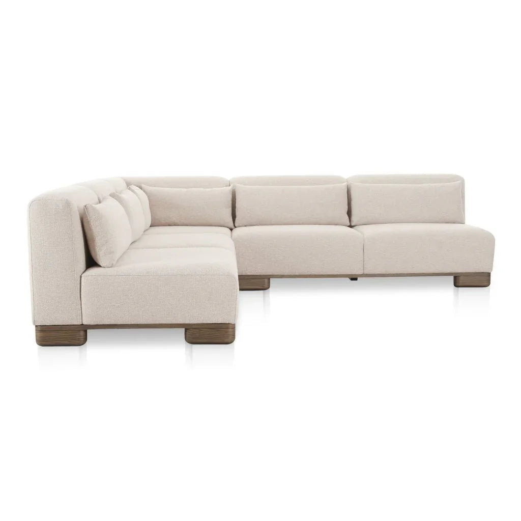 June Oatmeal Corner Modular Sectional - LOOMLAN - Moe's Home - Sectionals