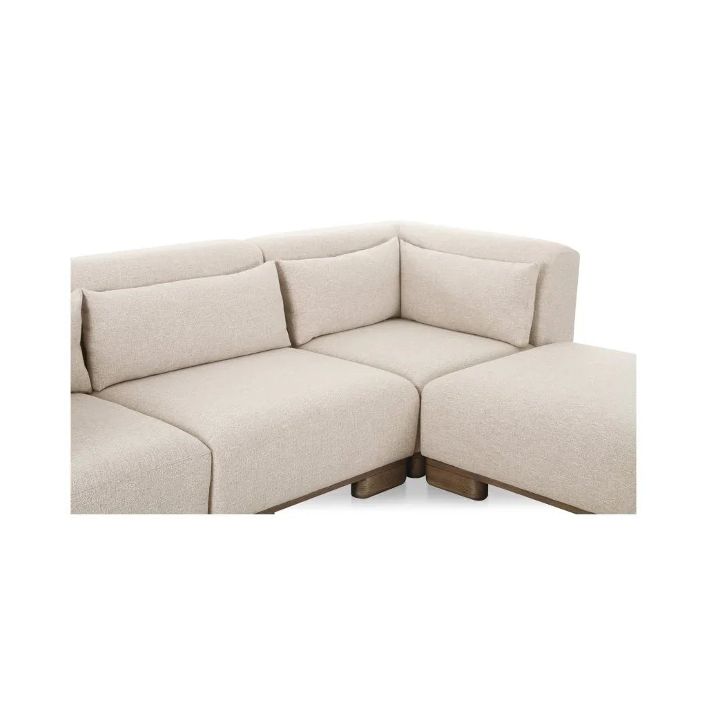 June Oatmeal Lounge Modular Sectional - LOOMLAN - Moe's Home - Sectionals