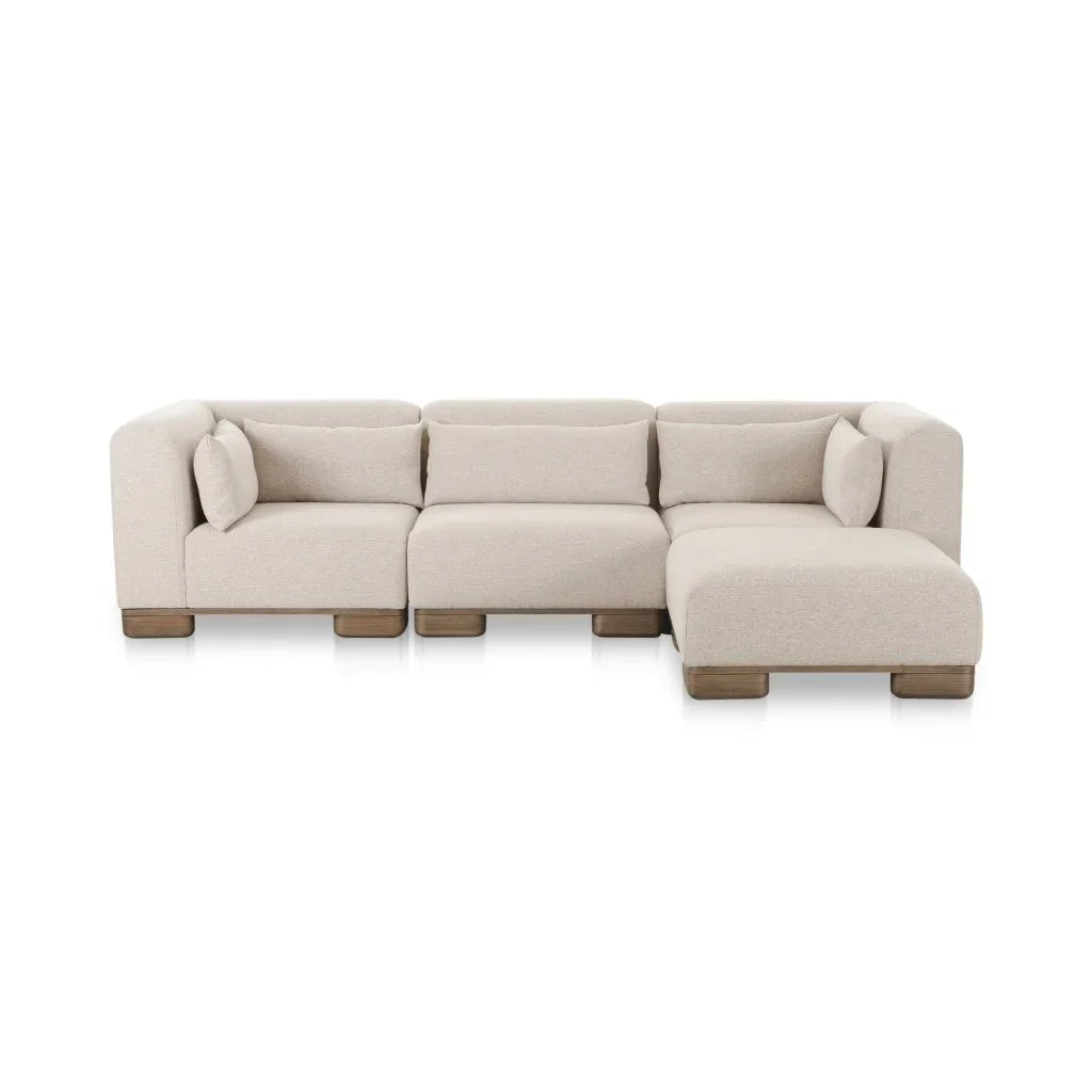 June Oatmeal Lounge Modular Sectional - LOOMLAN - Moe's Home - Sectionals