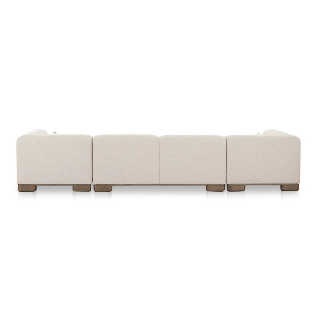 June Oatmeal U - Shaped Modular Sectional - LOOMLAN - Moe's Home - Sectionals