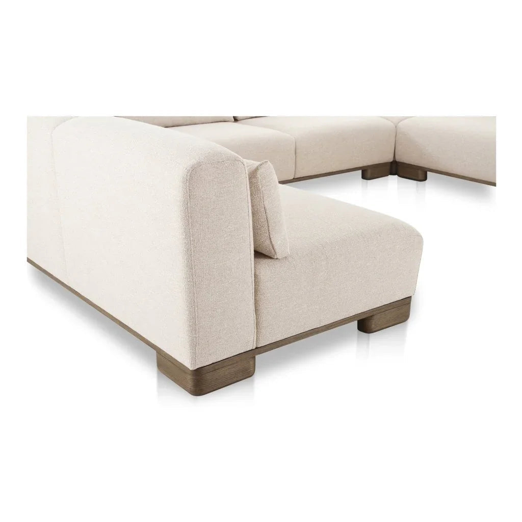 June Oatmeal U - Shaped Modular Sectional - LOOMLAN - Moe's Home - Sectionals