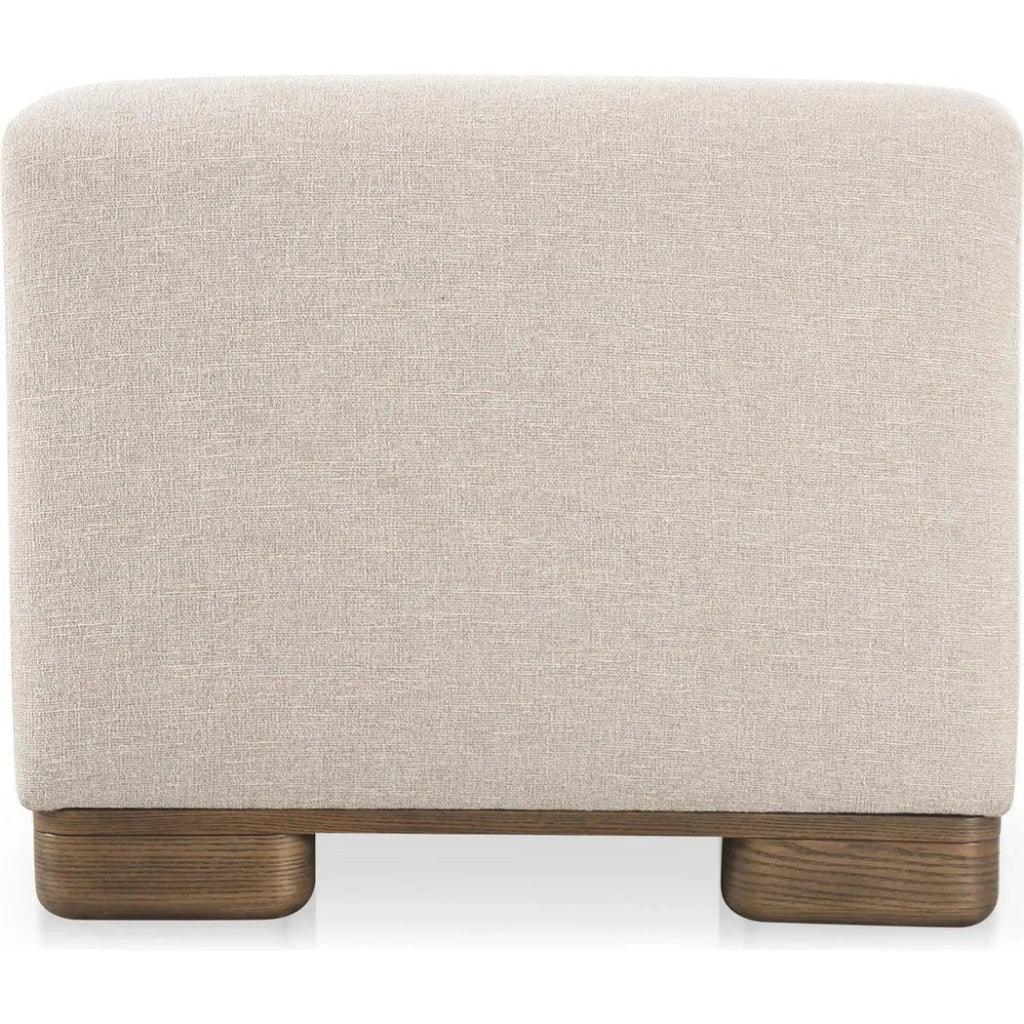 June Wood Beige Armless Slipper Chair-Modular Sofas-Moe's Home-LOOMLAN