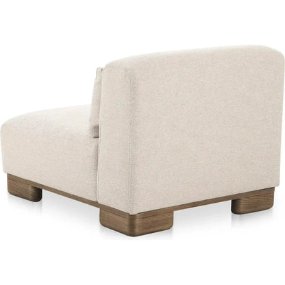June Wood Beige Armless Slipper Chair-Modular Sofas-Moe's Home-LOOMLAN
