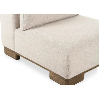 June Wood Beige Armless Slipper Chair-Modular Sofas-Moe's Home-LOOMLAN